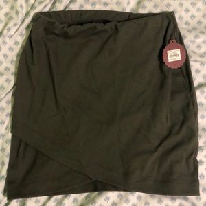 olive green skirt